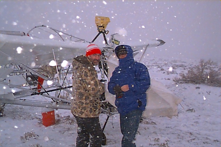 Kevin and Ron in storm